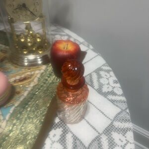 Elegant Orange Glass Perfume Bottle